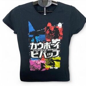 Cowboy Bebop Kids Graphic Tee - Black with Multicolor Print